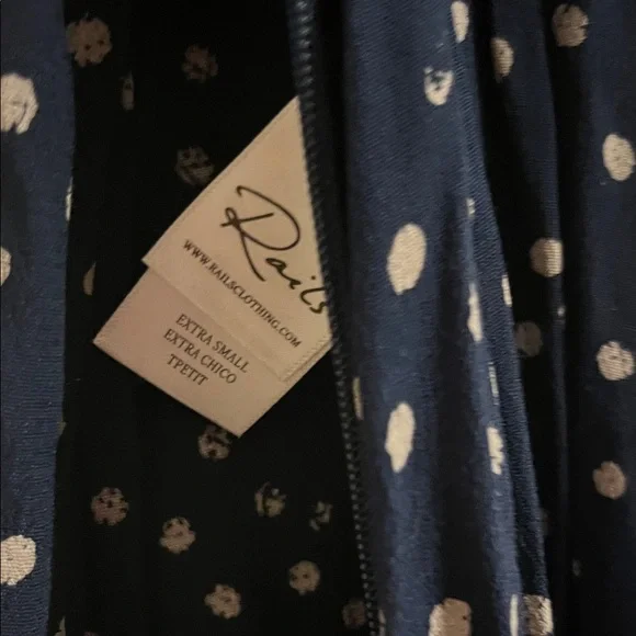 NWT Rails Navy Wide Legged Jumpsuit with Off White Polka Dots - Picture 8 of 9